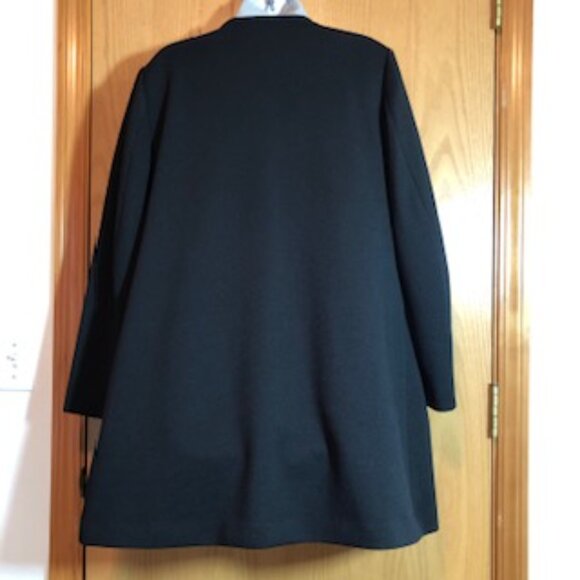 NWOT Black Casual H&M Blazer Coat Jacket Open Front Lined Textured 14 - Picture 4 of 10